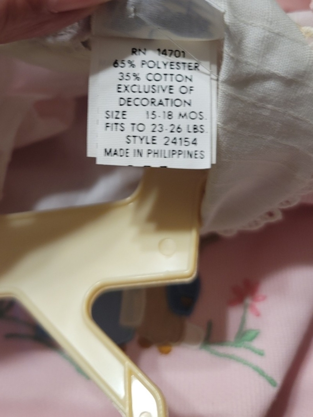 NANNETTE - Vintage 15/18 Mos. Pinafore Dress - Picture 4 of 9